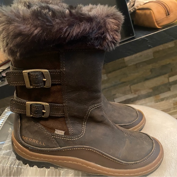 (NWT) MERRELL POLAR FUR CUFF & TOP LINED 200 gr INSUL S 9 (BRAND NEW WITH TAGS) - Picture 2 of 14